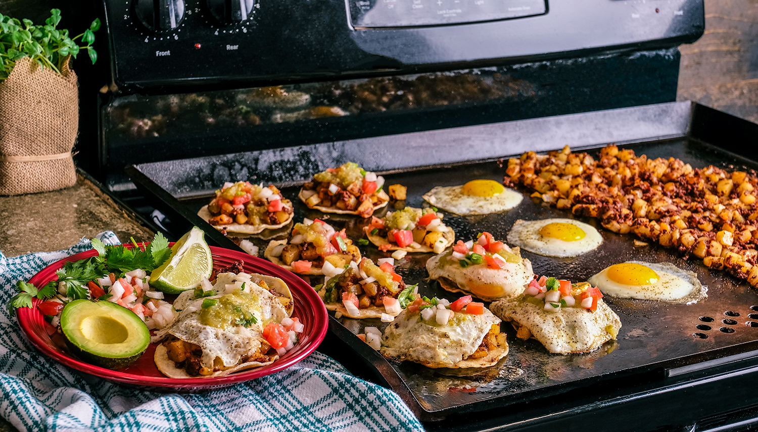 Chorizo Breakfast Tostadas