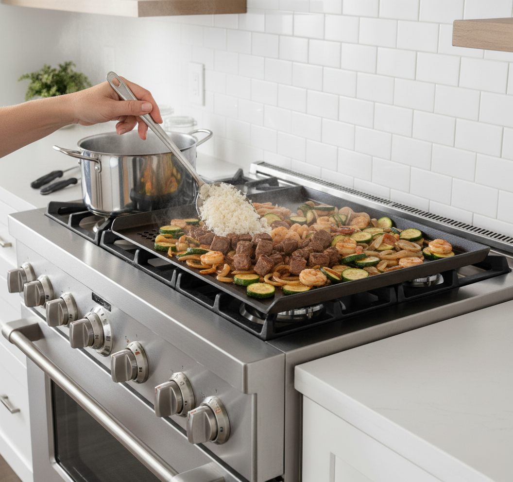 Flat Top Griddle For Your Kitchen Stove - Steelmade, image size:1056x992