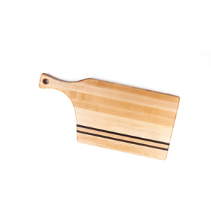 Charcuterie Board Accessory Steelmade Rectangle Maple with walnut accent stripes 