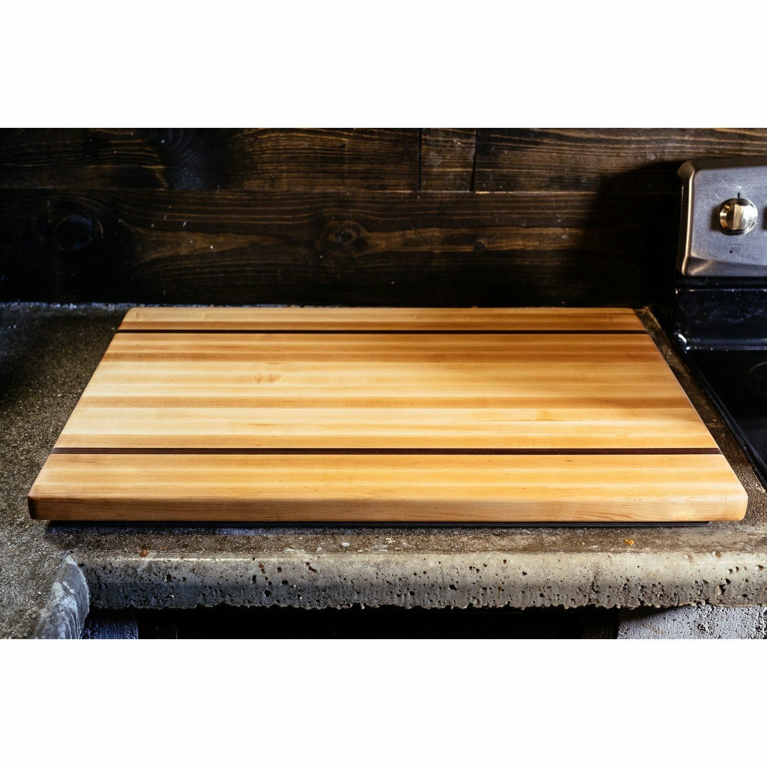 APARTMENTS Hand Made 42 x 5Cm Black Iron Wood Cutting Board