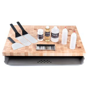 Ultimate Kit - PRO Series Flat Top For Gas or Electric Coil 30" Range Stoves Flat Top Griddle Steelmade Maple Electric Coil Range No Pre-season