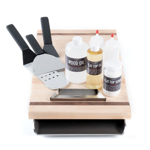 Ultimate Kit - Slim Flat Top For 30" Gas and Electric Coil Range Stoves Flat Top Griddle Steelmade Maple No Pre-season